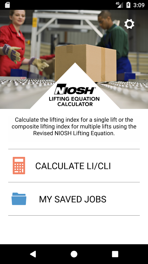 NIOSH lifting calculator app