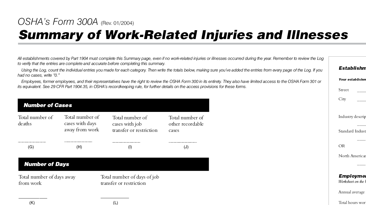 March 2 Deadline for Workplace Injury, Illness Data