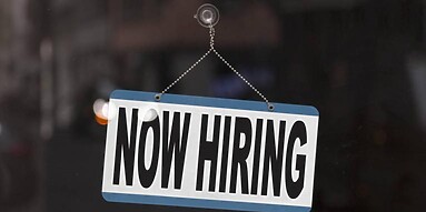 Now hiring sign