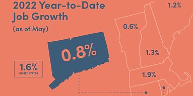 2022 Year-to-date Job Growth (as of April) map