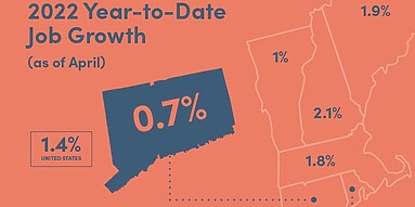 2022 Year-to-date Job Growth (as of April) map