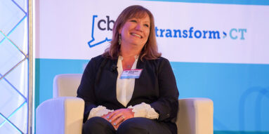 Dr. Christine Finck, Connecticut Children’s Medical Center Surgeon-in-Chief, speaking at When Women Lead