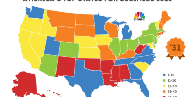 America's Top States for Business 2023, CNBC