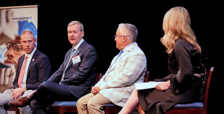Legislative leaders speak during CBIA's business day event.