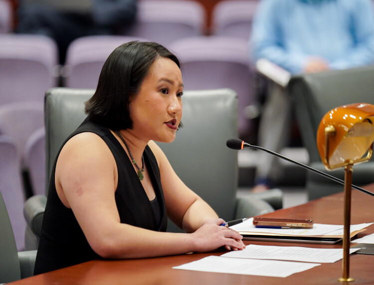 Public policy team testifying.