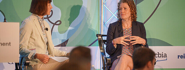 DEEP Commissioner Katie Dykes speaks with Day Pitney's Kirsten Etela.