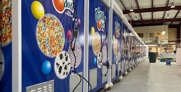 Chapco Fastcorp DIVI Vending Machines lined up