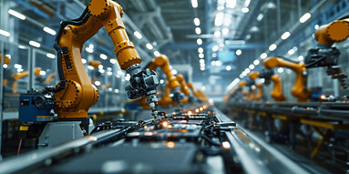 Robots on manufacturing floor