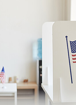 Voting booth, polling station, election