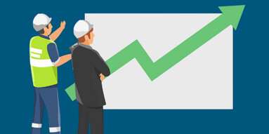 Engineers analyzing industrial efficiency