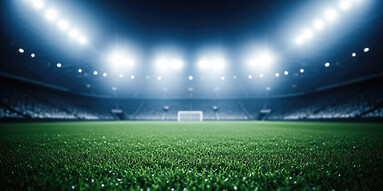 Arena with soccer field