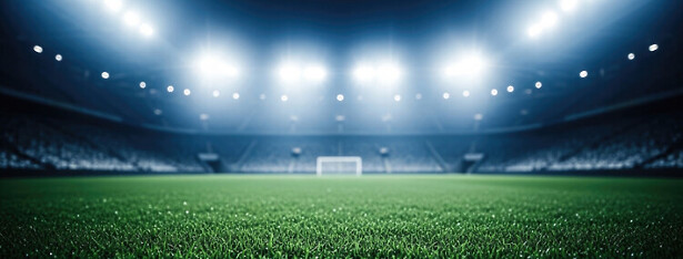 Arena with soccer field