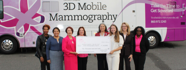 Beekley presents check to Hartford HealthCare